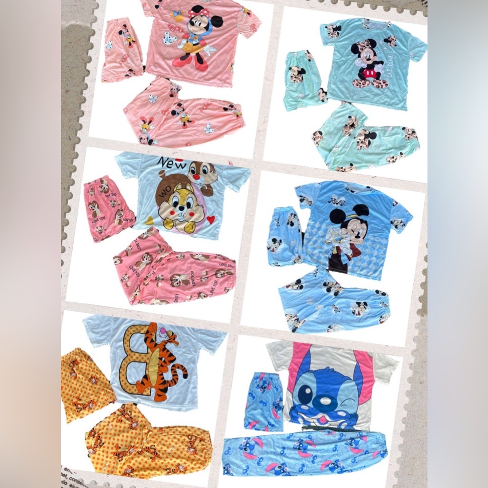 3pcs cartoon pajama set